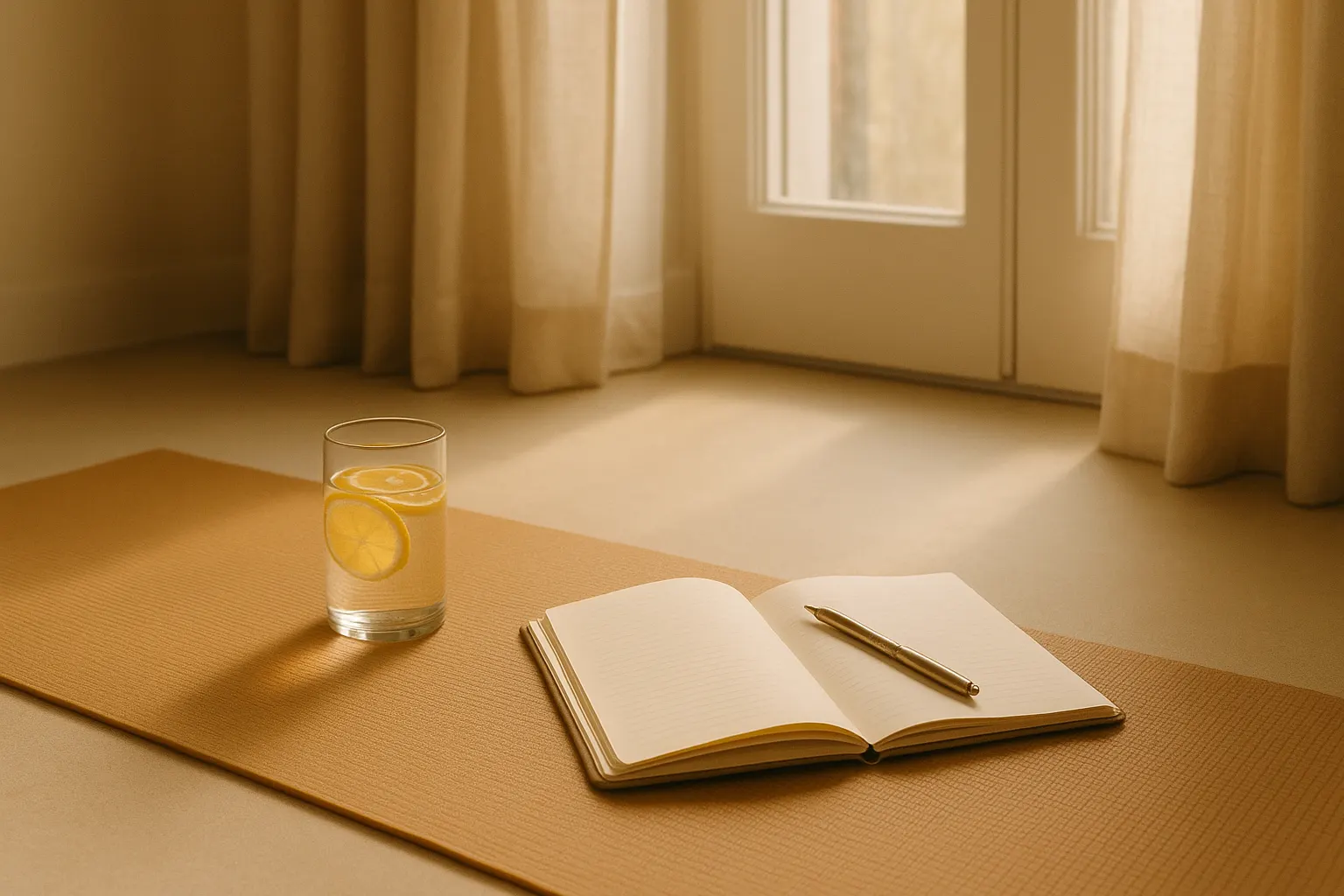 Simple food and water set out within easy reach, ready for a day that needs gentleness